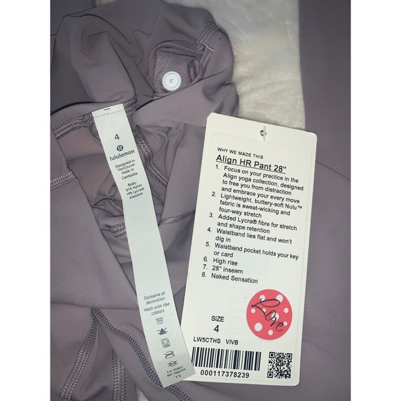 🍋🚫SOLD🚫NWT Violet Verbena Align Pant 🍋 - Picture 6 of 6